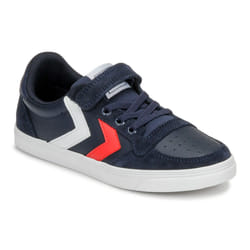 Scarpe bambini hummel SLIMMER STADIL LEATHER LOW JR Blu - 27