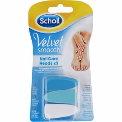 Scholl Velvet Smooth, Testina della spazzola per piede, 3 pz