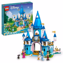 LEGO Principessa Disney 43206 Il Castello di Cenerentola e del Principe Azzurro, Idea Regalo, Gioca