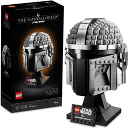 LEGO Star Wars 75328 Casco del Mandaloriano, Elmo da Collezione, Regalo per Adulti Esposizione d 1 St