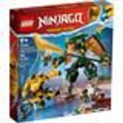 LEGO NINJAGO 71794 Team Mech Ninja di Lloyd e Arin, Set con 2 Action Figure Combinabili 5 Minifig 1 St