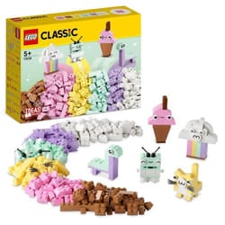 LEGO Classic 11028 Divertimento Creativo Pastelli, Set Costruzioni in Mattoncini con Dinosauro Gioc 1 St