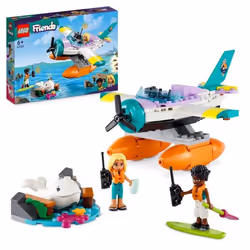 LEGO Friends 41752 Idrovolante di Salvataggio, Aereo Giocattolo Soccorso Animali con Balena e Mini 1 St