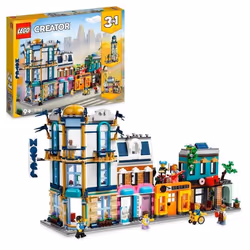 LEGO Creator 3in1 31141 Strada Principale, Grattacielo Art Déco o Strada del Mercato, Kit Modellism