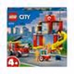 LEGO City Fire 60375 Caserma dei Pompieri e Autopompa, Camion Giocattolo dei Vigili del Fuoco, Gioc
