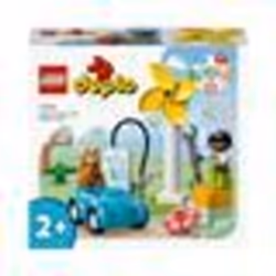 LEGO DUPLO Town 10985 Turbina Eolica e Auto Elettrica, Macchina Giocattolo, Giochi Educativi per Ba