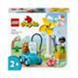 LEGO DUPLO Town 10985 Turbina Eolica e Auto Elettrica, Macchina Giocattolo, Giochi Educativi per Ba 1 St