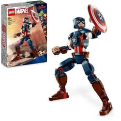 LEGO Marvel 76258 Personaggio di Captain America, Gioco da Costruire per Bambini con Scudo, Collezi 1 St