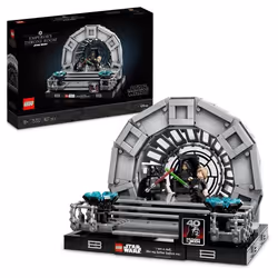LEGO Star Wars 75352 Diorama Sala del Trono dell&#039;Imperatore, Set Duello con Spade Laser 40° Anniver