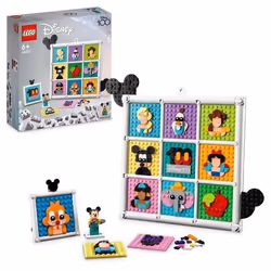 LEGO Disney 43221 100 Anni di Icone Disney, Set Arti e Mestieri con Personaggi, 72 Mosaici da Crear