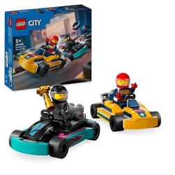 LEGO City 60400 Go-Kart e Piloti, Modellini da Costruire di Mini Go Kart Corsa, Veicoli Giocatto 1 St
