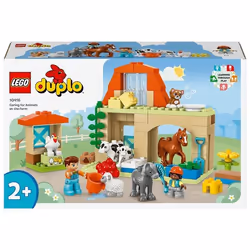 LEGO DUPLO 10416 Cura degli Animali di Fattoria Giocattolo, Gioco di Ruolo Educativo per Bambini 2+