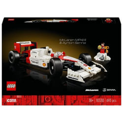 LEGO Icons 10330 McLaren MP4-4 e Ayrton Senna, Modellino da Costruire di Auto Corsa F1 con Minif 1 St