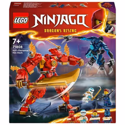LEGO NINJAGO 71808 Mech Elemento Fuoco di Kai, Giochi per Bambini di 7+ Anni con 2 Action Figure da