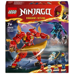 LEGO NINJAGO 71808 Mech Elemento Fuoco di Kai, Giochi per Bambini 7+ Anni con 2 Action Figure da 1 St