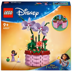 LEGO Disney 43237 Vaso di Fiori di Isabela, Giochi per Bambini 9+ con Mini Bambolina e Cesto Apribi