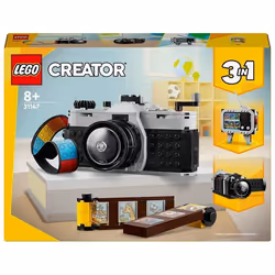 LEGO Creator 31147 3in1 Fotocamera Retro, Giochi per Bambini 8+ Anni, Macchina Fotografica Trasform
