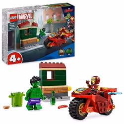 LEGO Iron Man con moto e The Hulk