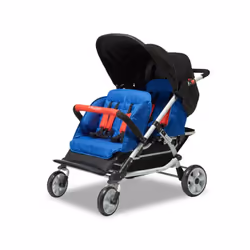 Winther Stroller-4, Velo per culla, Ripiegabile, Alluminio, Nero, Blu, Arancione