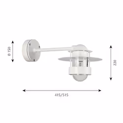 Louis Poulsen ALB WALL 100W A55 WHIT CLI SHORT ARM - Vista aggiuntiva 2
