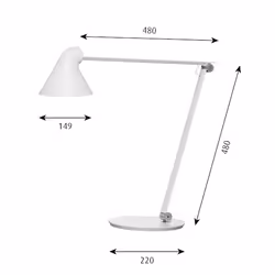Louis Poulsen NJP TABLE LED 3K W/BASE BLK lampada da tavolo Nero