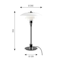 Louis Poulsen PH 2-1 TABLE 33W QT G9 BLK PVD GLASS II lampada da tavolo Nero