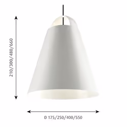 Louis Poulsen ABOVE 250 PENDANT 60W E27 BLK illuminazione da soffitto
