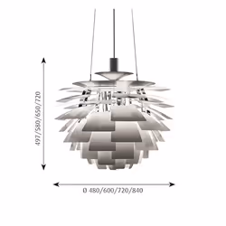 Louis Poulsen PH ART 720 LED-DA 3K90 EXT/DRV ST BR V2# illuminazione da soffitto