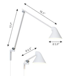 Louis Poulsen NJP WALL SHORT LED 27K LIGHT GREY