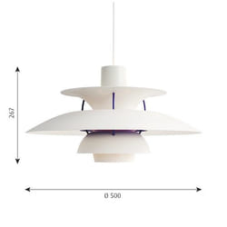 Louis Poulsen PH 5 75W E27 HUES OF ORANGE illuminazione da soffitto