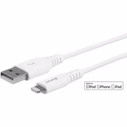 eSTUFF ES601004, 0,15 m, Lightning, USB A, Maschio, Maschio, Bianco