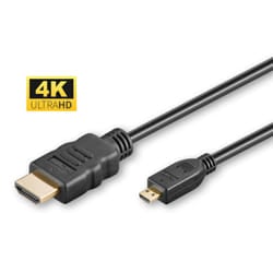 Microconnect HDM19192V2.0D cavo HDMI 2 m HDMI tipo D (Micro) HDMI tipo A (Standard) Nero