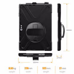 eSTUFF ES681890-BULK custodia per tablet 31,2 cm (12.3") Cover Nero - Vista aggiuntiva 5