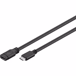 Microconnect USB3.1CC2EX, 2 m, USB C, USB C, USB 3.2 Gen 1 (3.1 Gen 1), 5 Gbit/s, Nero