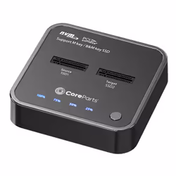 CoreParts MS-CLONER-NVME docking station per unità di archiviazione USB 3.2 Gen 2 (3.1 Gen 2) Type-C Nero