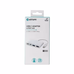 eSTUFF ES625002 hub di interfaccia USB 3.2 Gen 1 (3.1 Gen 1) Type-C 10000 Mbit/s Bianco
