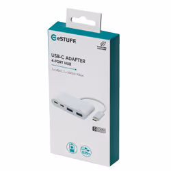 eSTUFF ES625002 hub di interfaccia USB 3.2 Gen 1 (3.1 Gen 1) Type-C 10000 Mbit/s Bianco - Vista aggiuntiva 4