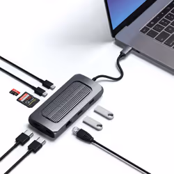 Satechi ST-UCMXAM replicatore di porte e docking station per laptop USB 3.2 Gen 1 (3.1 Gen 1) Type-C Grigio - Vista aggiuntiva 4
