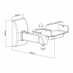 Vivolink VLMSP15 supporto da parete per casse acustiche Nero