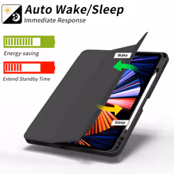 eSTUFF ES68201301-BULK custodia per tablet 32,8 cm (12.9") Custodia a libro Nero - Vista aggiuntiva 4