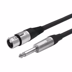Vivolink PROAUDXLRFJACK6, XLR, Femmina, 6.35mm, Maschio, 6 m, Nero