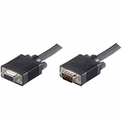 Microconnect MONGH10B, 10 m, VGA (D-Sub), VGA (D-Sub), Maschio, Femmina, Nero