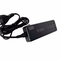 Leba NoteCharge NCHAR-UC6-20W-SC Caricabatterie per dispositivi mobili Tablet, Universale Nero USB Ricarica rapida Interno