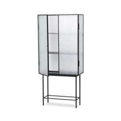 Ferm LIVING Haze Vitrine - Wired glass Nero, Trasparente