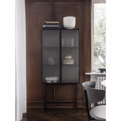 Ferm LIVING Haze Vitrine - Wired glass Nero, Trasparente