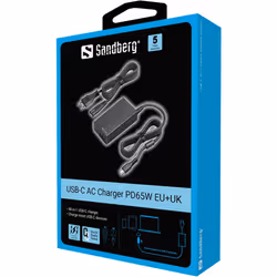 Sandberg 135-76 adattatore e invertitore Interno 65 W Nero