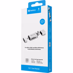Sandberg Card Reader USB-C+USB+MicroUSB - Vista aggiuntiva 3