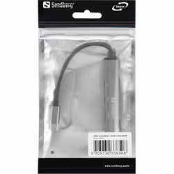 Sandberg 336-50 hub di interfaccia USB tipo-C 5000 Mbit/s Grigio - Vista aggiuntiva 4