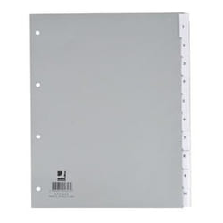 Q-CONNECT KF01853 divisore Polipropilene (PP) Grigio