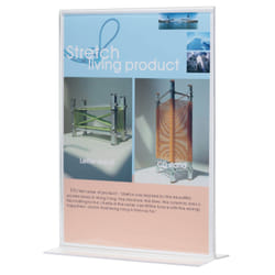 Q-CONNECT KF04174 stand informativo e supporto per brochure Supporto per segnale A4 Plastica Trasparente